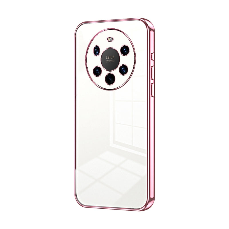 Huawei Mate 40 Pro+ Transparent Fine Hole Phone Case - Crystal Clear Vacuum Plating, Anti-Fingerprint, Shock-Absorbing TPU Frame