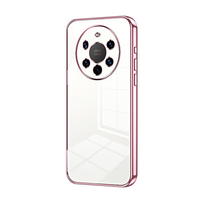 Huawei Mate 40 Pro+ Transparent Fine Hole Phone Case - Crystal Clear Vacuum Plating, Anti-Fingerprint, Shock-Absorbing TPU Frame