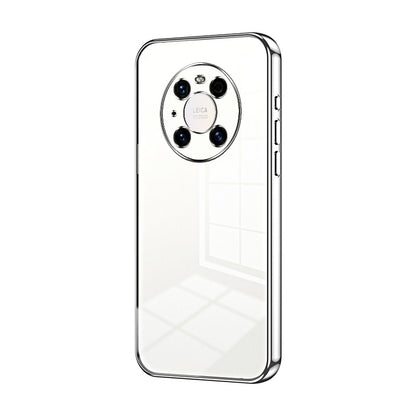 Huawei Mate 40 Pro Transparent Fine Hole Phone Case - Crystal Clear Vacuum Plating, Anti-Fingerprint, Shock-Absorbing TPU Frame