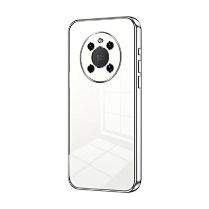 Huawei Mate 40 Transparent Fine Hole Phone Case - Crystal Clear Vacuum Plating, Anti-Fingerprint, Shock-Absorbing TPU Frame