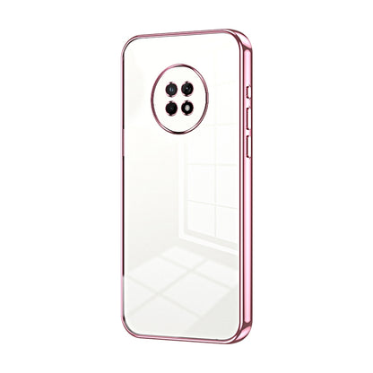 Huawei Enjoy 20 Plus Transparent Fine Hole Phone Case - Crystal Clear Vacuum Plating, Anti-Fingerprint, Shock-Absorbing TPU Frame