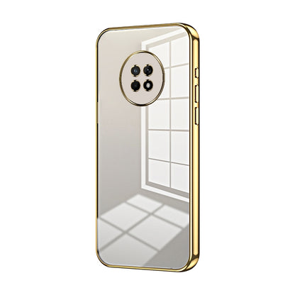 Huawei Enjoy 20 Plus Transparent Fine Hole Phone Case - Crystal Clear Vacuum Plating, Anti-Fingerprint, Shock-Absorbing TPU Frame