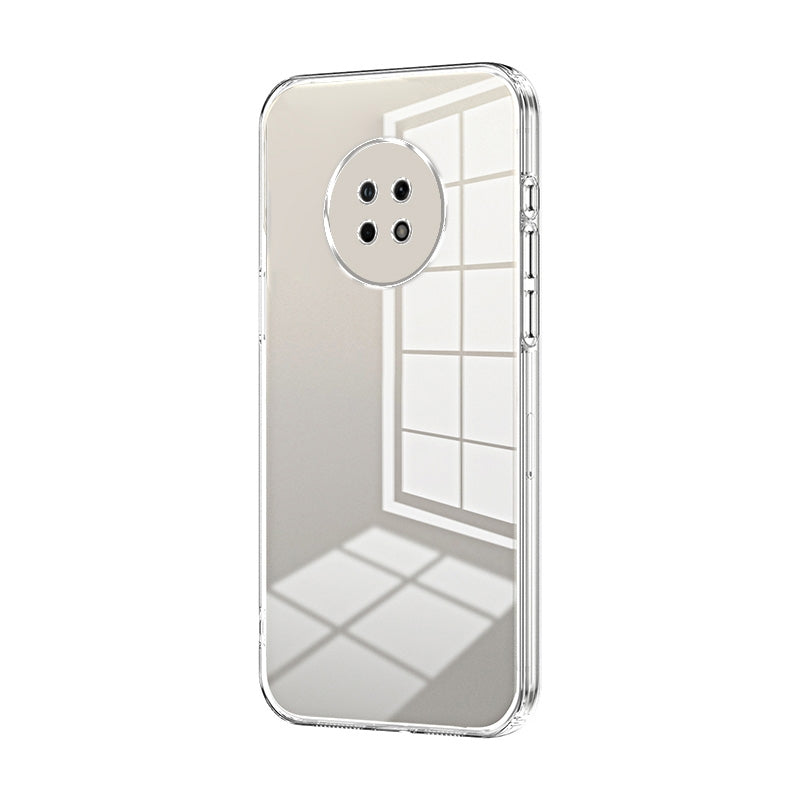 Huawei Enjoy 20 Plus Transparent Fine Hole Phone Case - Crystal Clear Vacuum Plating, Anti-Fingerprint, Shock-Absorbing TPU Frame