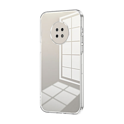 Huawei Enjoy 20 Plus Transparent Fine Hole Phone Case - Crystal Clear Vacuum Plating, Anti-Fingerprint, Shock-Absorbing TPU Frame