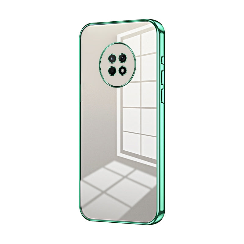 Huawei Enjoy 20 Plus Transparent Fine Hole Phone Case - Crystal Clear Vacuum Plating, Anti-Fingerprint, Shock-Absorbing TPU Frame