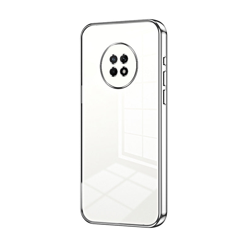 Huawei Enjoy 20 Plus Transparent Fine Hole Phone Case - Crystal Clear Vacuum Plating, Anti-Fingerprint, Shock-Absorbing TPU Frame