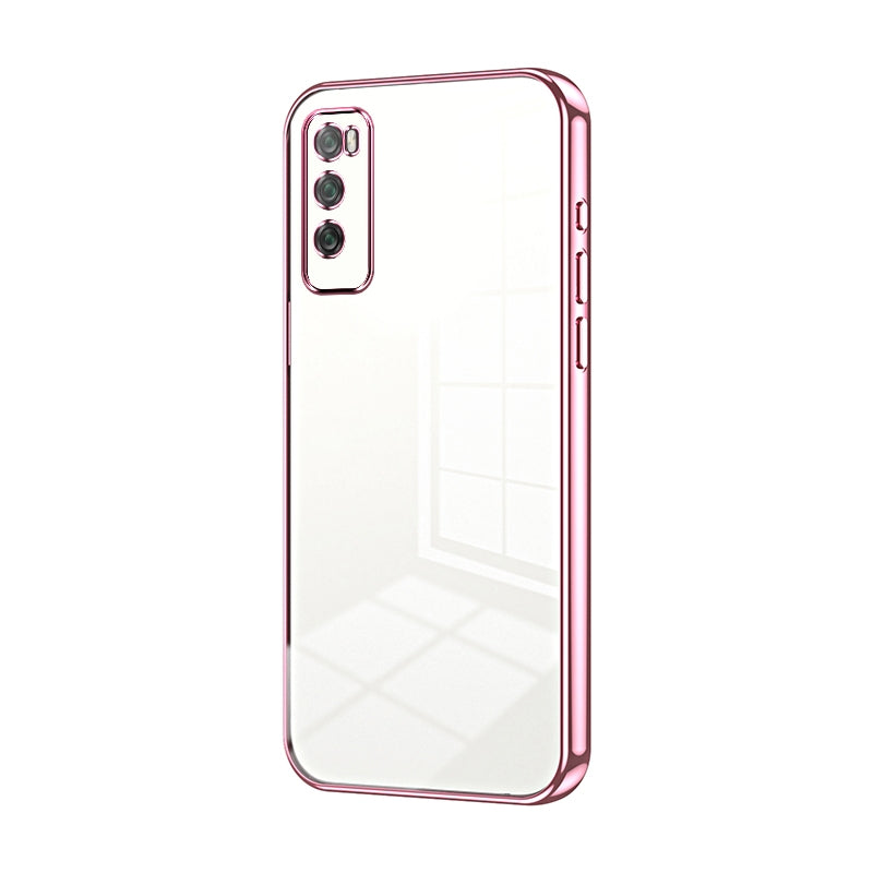 Huawei Enjoy Z 5G Transparent Fine Hole Phone Case - Crystal Clear Vacuum Plating, Anti-Fingerprint, Shock-Absorbing TPU Frame