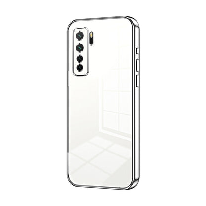 Huawei P40 lite 5G Transparent Fine Hole Phone Case - Crystal Clear Vacuum Plating, Anti-Fingerprint, Shock-Absorbing TPU Frame
