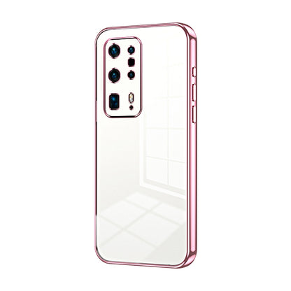 Huawei P40 Pro+ Transparent Fine Hole Phone Case - Crystal Clear Vacuum Plating, Anti-Fingerprint, Shock-Absorbing TPU Frame