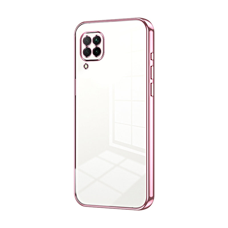 Huawei P40 lite 4G Transparent Fine Hole Phone Case - Crystal Clear Vacuum Plating, Anti-Fingerprint, Shock-Absorbing TPU Frame