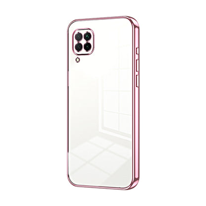 Huawei P40 lite 4G Transparent Fine Hole Phone Case - Crystal Clear Vacuum Plating, Anti-Fingerprint, Shock-Absorbing TPU Frame