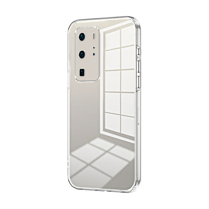 Huawei P40 Pro Transparent Fine Hole Phone Case - Crystal Clear Vacuum Plating, Anti-Fingerprint, Shock-Absorbing TPU Frame