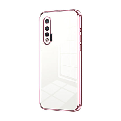 Huawei nova 6 Transparent Fine Hole Phone Case - Crystal Clear Vacuum Plating, Anti-Fingerprint, Shock-Absorbing TPU Frame