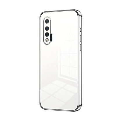 Huawei nova 6 Transparent Fine Hole Phone Case - Crystal Clear Vacuum Plating, Anti-Fingerprint, Shock-Absorbing TPU Frame