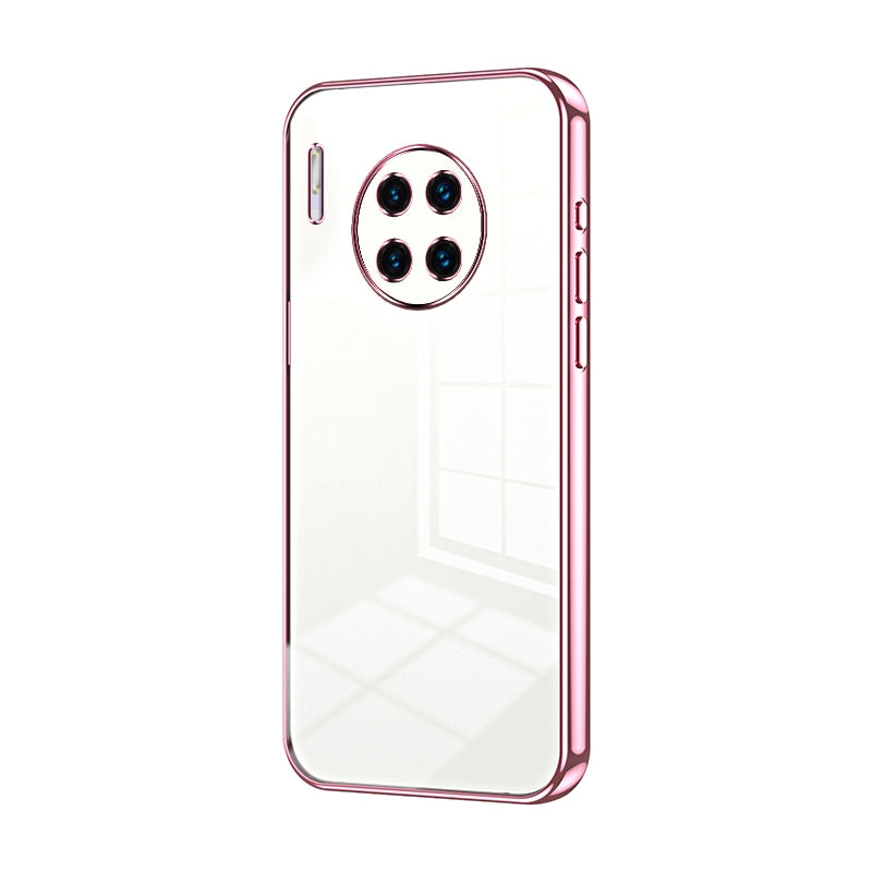 Huawei Mate 30 Pro Transparent Fine Hole Phone Case - Crystal Clear Vacuum Plating, Anti-Fingerprint, Shock-Absorbing TPU Frame