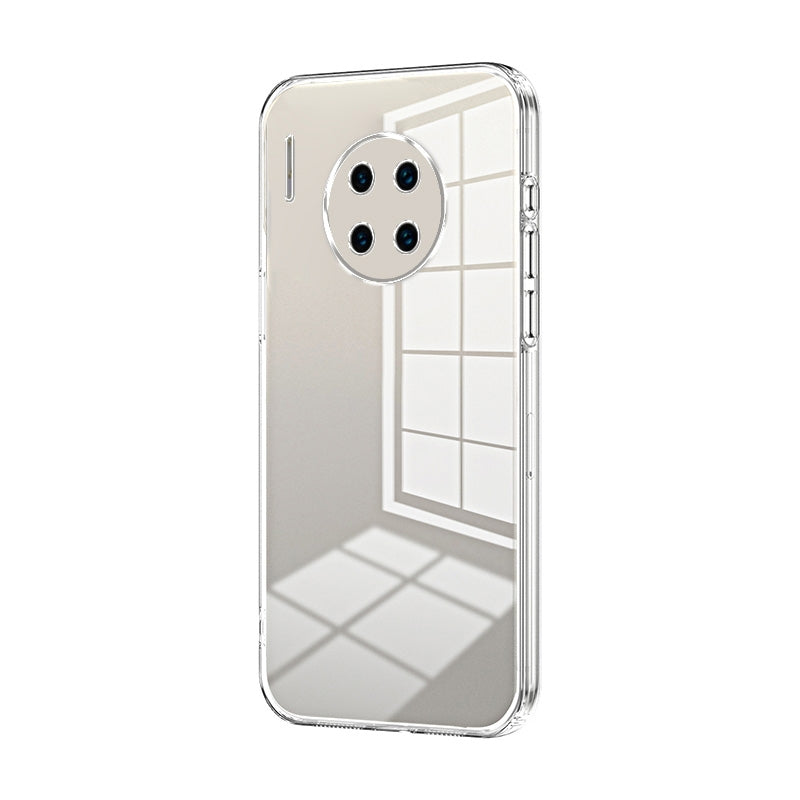 Huawei Mate 30 Pro Transparent Fine Hole Phone Case - Crystal Clear Vacuum Plating, Anti-Fingerprint, Shock-Absorbing TPU Frame
