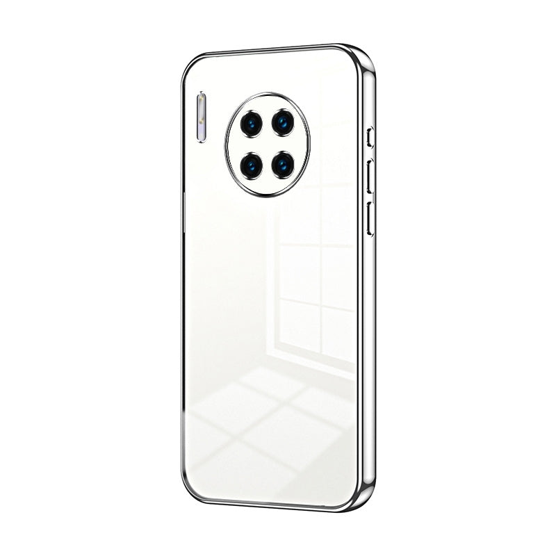 Huawei Mate 30 Pro Transparent Fine Hole Phone Case - Crystal Clear Vacuum Plating, Anti-Fingerprint, Shock-Absorbing TPU Frame