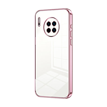 Huawei Mate 30 Transparent Fine Hole Phone Case - Crystal Clear Vacuum Plating, Anti-Fingerprint, Shock-Absorbing TPU Frame