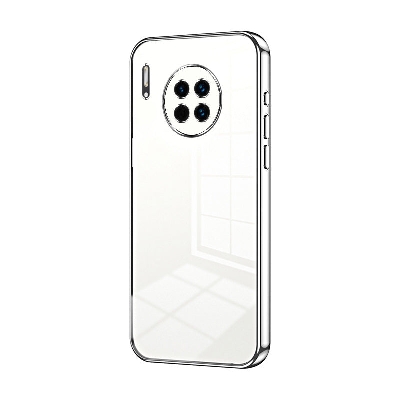 Huawei Mate 30 Transparent Fine Hole Phone Case - Crystal Clear Vacuum Plating, Anti-Fingerprint, Shock-Absorbing TPU Frame