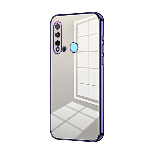 Huawei P20 lite 2019 Transparent Fine Hole Phone Case - Crystal Clear Vacuum Plating, Anti-Fingerprint, Shock-Absorbing TPU Frame