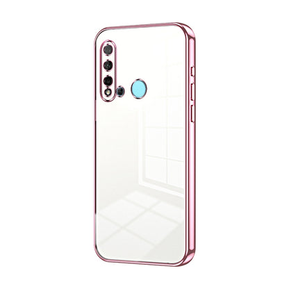 Huawei P20 lite 2019 Transparent Fine Hole Phone Case - Crystal Clear Vacuum Plating, Anti-Fingerprint, Shock-Absorbing TPU Frame