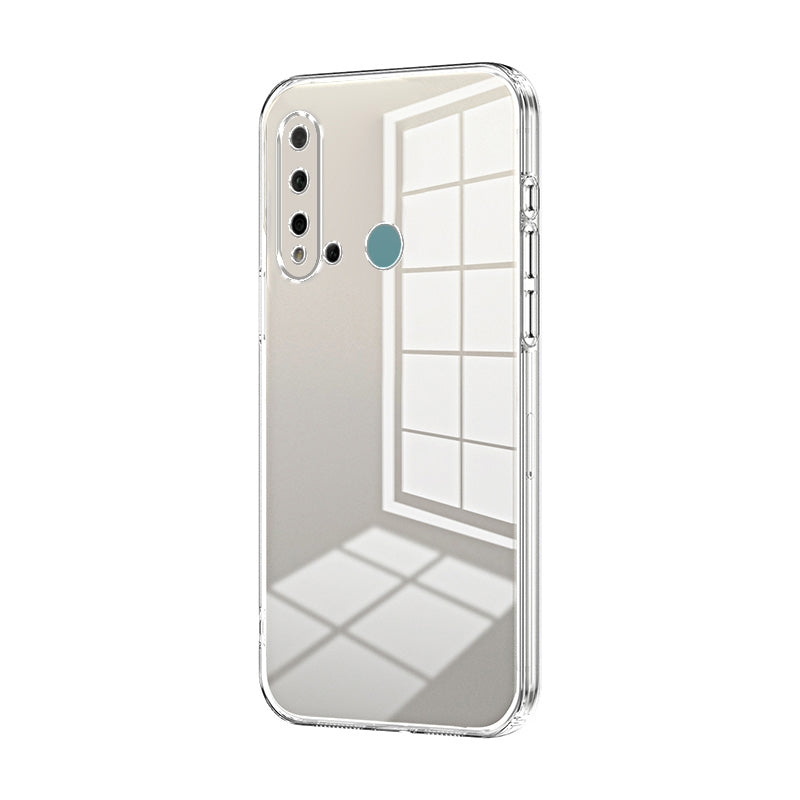 Huawei P20 lite 2019 Transparent Fine Hole Phone Case - Crystal Clear Vacuum Plating, Anti-Fingerprint, Shock-Absorbing TPU Frame