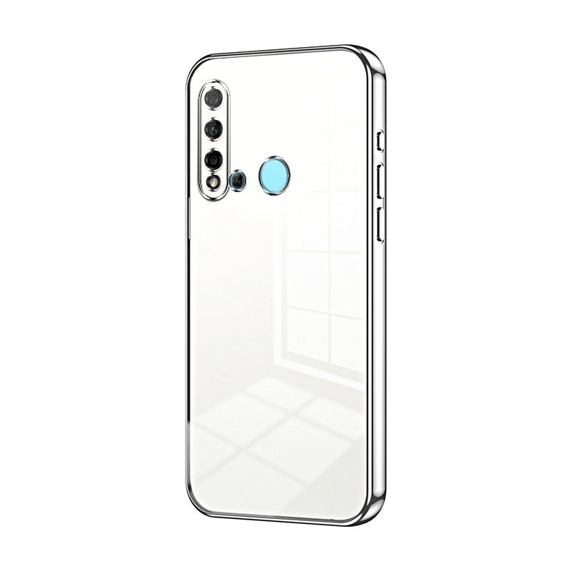 Huawei P20 lite 2019 Transparent Fine Hole Phone Case - Crystal Clear Vacuum Plating, Anti-Fingerprint, Shock-Absorbing TPU Frame