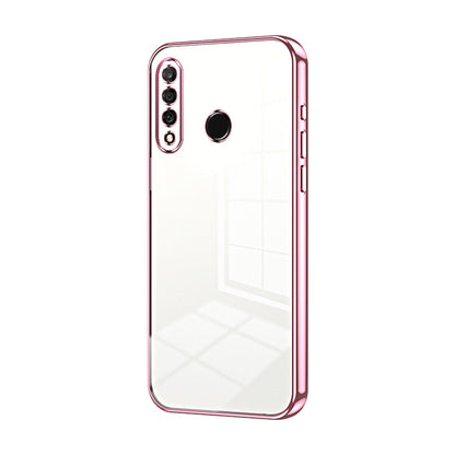 Huawei nova 4e Transparent Fine Hole Phone Case - Crystal Clear Vacuum Plating, Anti-Fingerprint, Shock-Absorbing TPU Frame