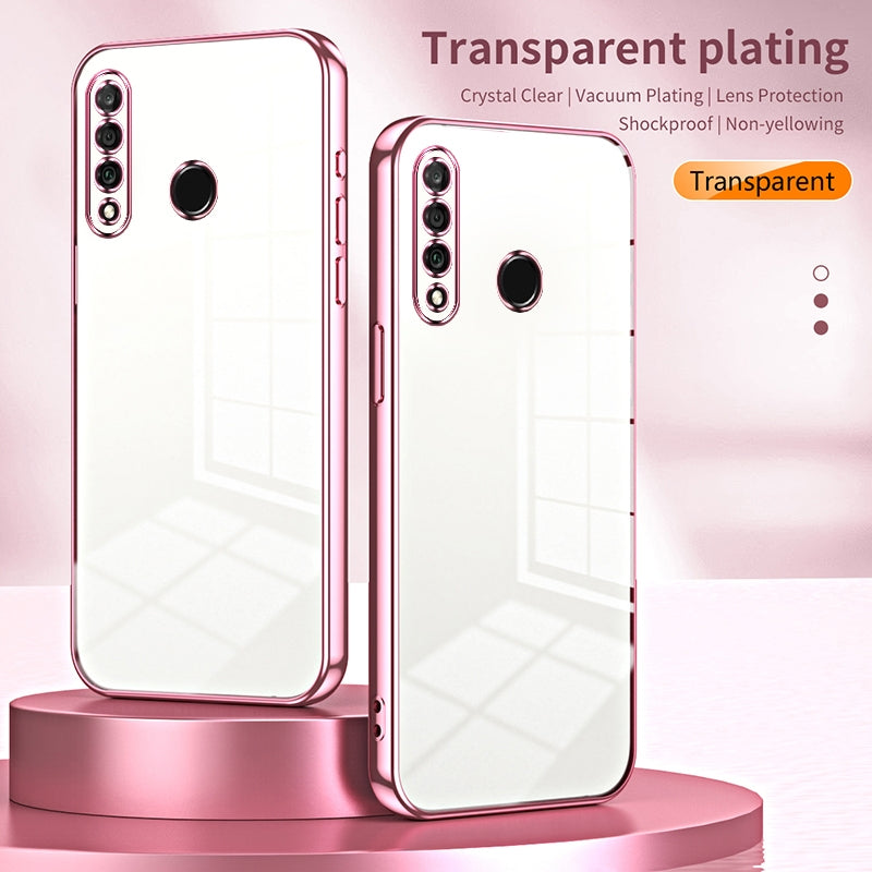 Huawei P30 lite Transparent Fine Hole Phone Case - Crystal Clear Vacuum Plating, Anti-Fingerprint, Shock-Absorbing TPU Frame