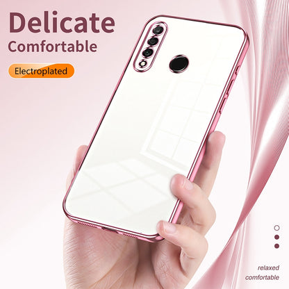 Huawei P30 lite Transparent Fine Hole Phone Case - Crystal Clear Vacuum Plating, Anti-Fingerprint, Shock-Absorbing TPU Frame