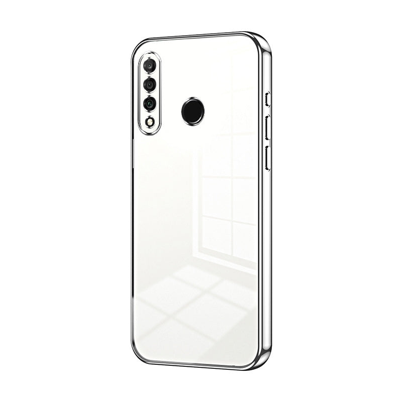 Huawei nova 4e Transparent Fine Hole Phone Case - Crystal Clear Vacuum Plating, Anti-Fingerprint, Shock-Absorbing TPU Frame