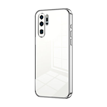 Huawei P30 Pro Transparent Fine Hole Phone Case - Crystal Clear Vacuum Plating, Anti-Fingerprint, Shock-Absorbing TPU Frame