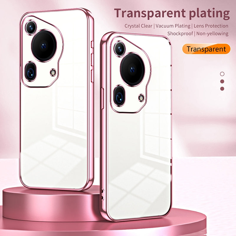 Huawei Pura 70 Ultra Transparent Fine Hole Phone Case - Crystal Clear Vacuum Plating, Anti-Fingerprint, Shock-Absorbing TPU Frame