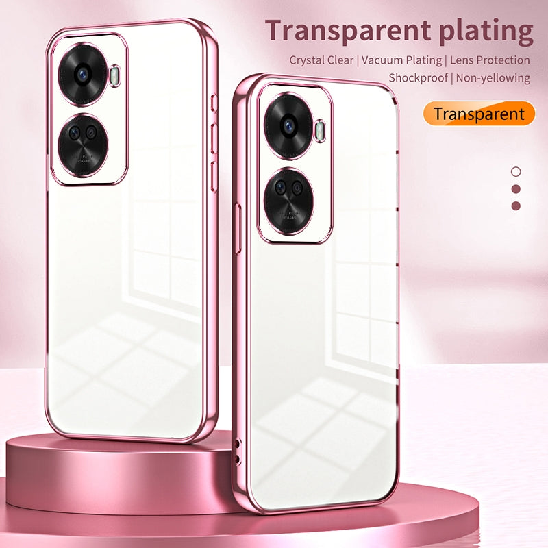 Huawei nova 12 SE Transparent Fine Hole Phone Case - Crystal Clear Vacuum Plating, Anti-Fingerprint, Shock-Absorbing TPU Frame
