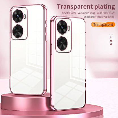 Huawei nova 12 SE Transparent Fine Hole Phone Case - Crystal Clear Vacuum Plating, Anti-Fingerprint, Shock-Absorbing TPU Frame