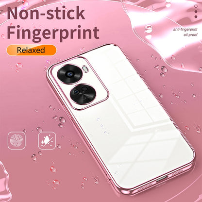 Huawei nova 12 SE Transparent Fine Hole Phone Case - Crystal Clear Vacuum Plating, Anti-Fingerprint, Shock-Absorbing TPU Frame