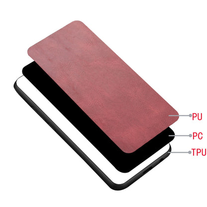 Motorola Moto G84 5G Cow Pattern Sewing Back Cover Phone Case - Premium PU Leather Texture PC + TPU Shockproof Protective Case, Scratch Resistant Slim Lightweight Anti-Fingerprint Full Coverage Mobile Cover