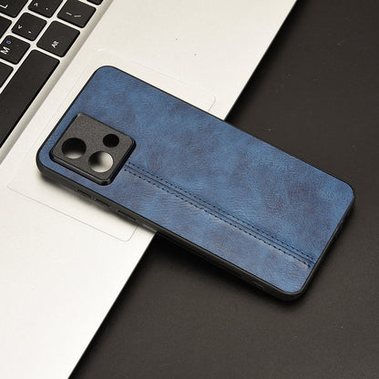 Motorola Moto G84 5G Cow Pattern Sewing Back Cover Phone Case - Premium PU Leather Texture PC + TPU Shockproof Protective Case, Scratch Resistant Slim Lightweight Anti-Fingerprint Full Coverage Mobile Cover