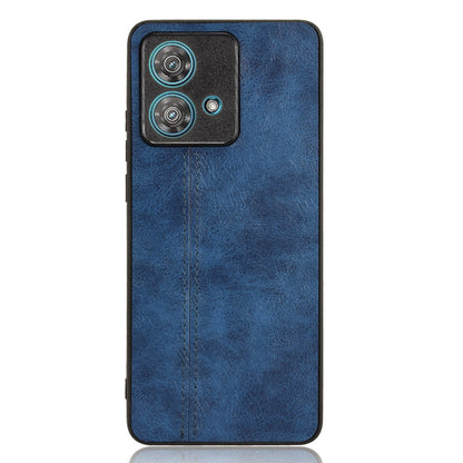 Motorola Edge 40 Neo 5G Cow Pattern Sewing Back Cover Phone Case - Premium PU Leather Texture PC + TPU Shockproof Protective Case, Scratch Resistant Slim Lightweight Anti-Fingerprint Full Coverage Mobile Cover