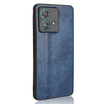 Motorola Edge 40 Neo 5G Cow Pattern Sewing Back Cover Phone Case - Premium PU Leather Texture PC + TPU Shockproof Protective Case, Scratch Resistant Slim Lightweight Anti-Fingerprint Full Coverage Mobile Cover