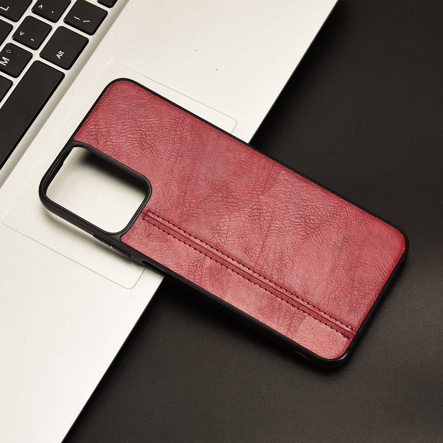 Motorola Moto G Power 5G 2024 Cow Pattern Sewing Back Cover Phone Case - Premium PU Leather Texture PC + TPU Shockproof Protective Case, Scratch Resistant Slim Lightweight Anti-Fingerprint Full Coverage Mobile Cover