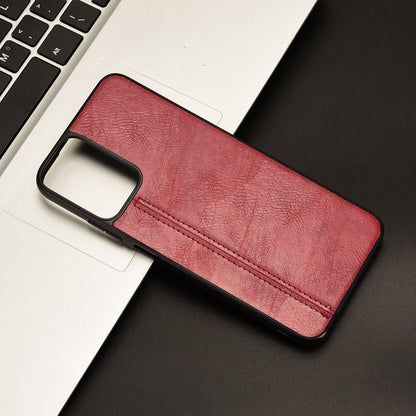 Motorola Moto G 5G 2024 Cow Pattern Sewing Back Cover Phone Case - Premium PU Leather Texture PC + TPU Shockproof Protective Case, Scratch Resistant Slim Lightweight Anti-Fingerprint Full Coverage Mobile Cover