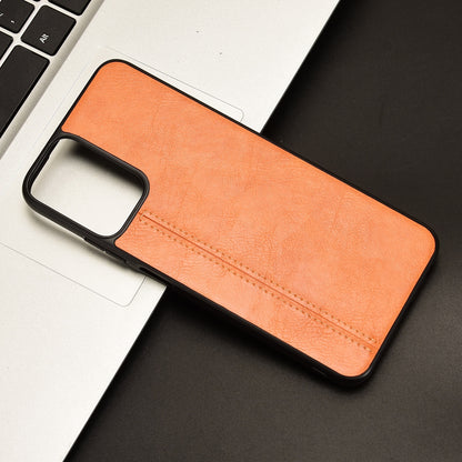 Motorola Moto G Play 5G 2024 Cow Pattern Sewing Back Cover Phone Case - Premium PU Leather Texture PC + TPU Shockproof Protective Case, Scratch Resistant Slim Lightweight Anti-Fingerprint Full Coverage Mobile Cover