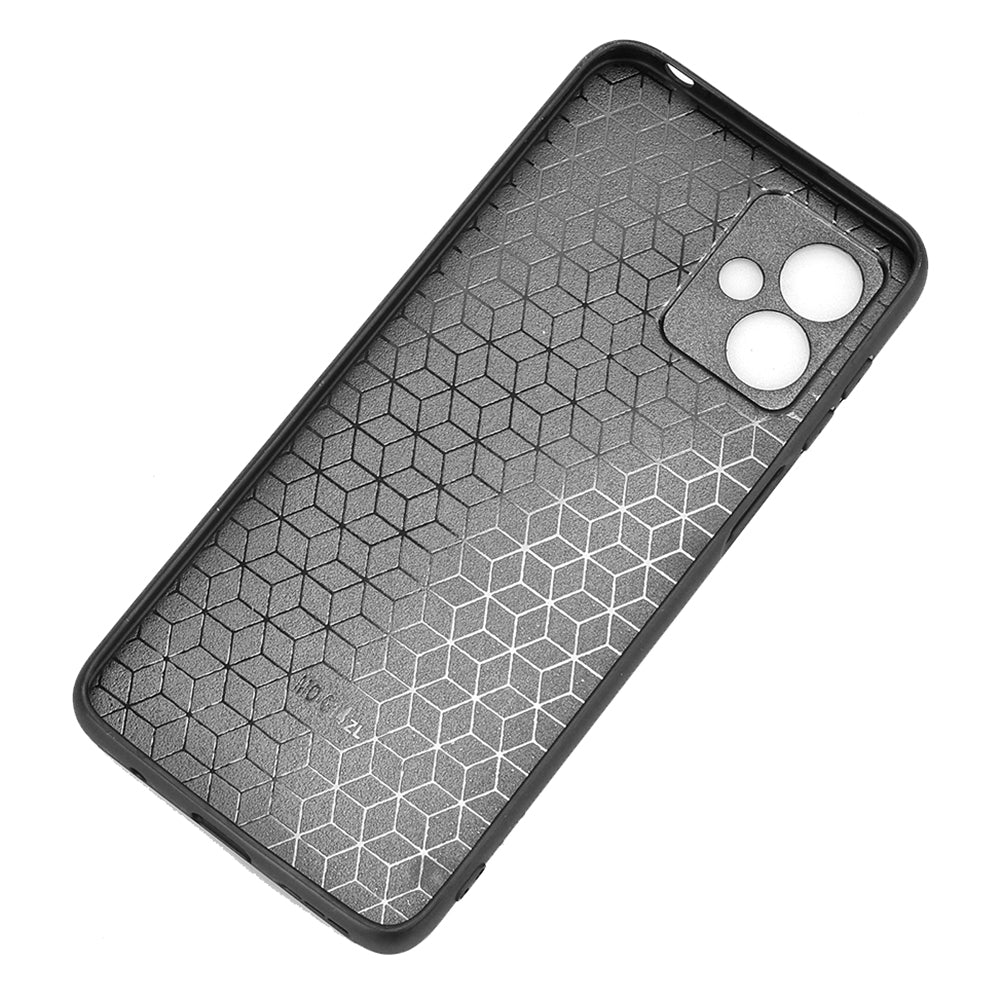 Motorola Moto G14 Cow Pattern Sewing Back Cover Phone Case - Premium PU Leather Texture PC + TPU Shockproof Protective Case, Scratch Resistant Slim Lightweight Anti-Fingerprint Full Coverage Mobile Cover