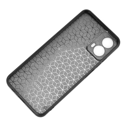 Motorola Moto G34 Cow Pattern Sewing Back Cover Phone Case - Premium PU Leather Texture PC + TPU Shockproof Protective Case, Scratch Resistant Slim Lightweight Anti-Fingerprint Full Coverage Mobile Cover