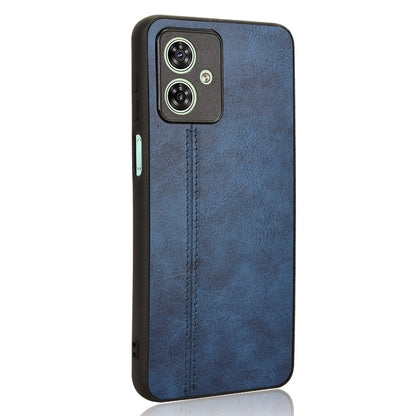 Motorola Moto G54 Cow Pattern Sewing Back Cover Phone Case - Premium PU Leather Texture PC + TPU Shockproof Protective Case, Scratch Resistant Slim Lightweight Anti-Fingerprint Full Coverage Mobile Cover