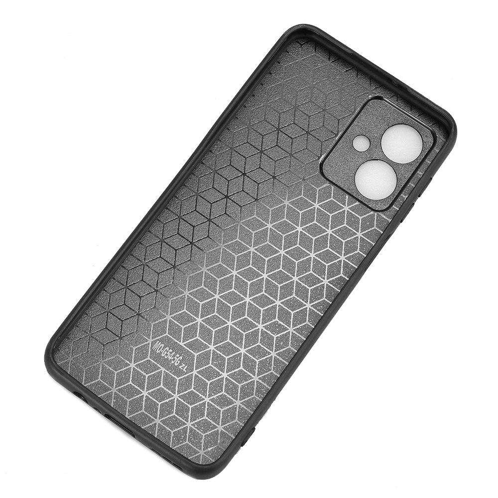 Motorola Moto G54 Cow Pattern Sewing Back Cover Phone Case - Premium PU Leather Texture PC + TPU Shockproof Protective Case, Scratch Resistant Slim Lightweight Anti-Fingerprint Full Coverage Mobile Cover