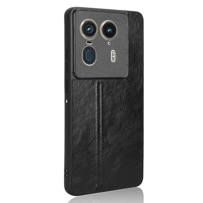 Motorola X50 Ultra Cow Pattern Sewing Back Cover Phone Case - Premium PU Leather Texture PC + TPU Shockproof Protective Case, Scratch Resistant Slim Lightweight Anti-Fingerprint Full Coverage Mobile Cover
