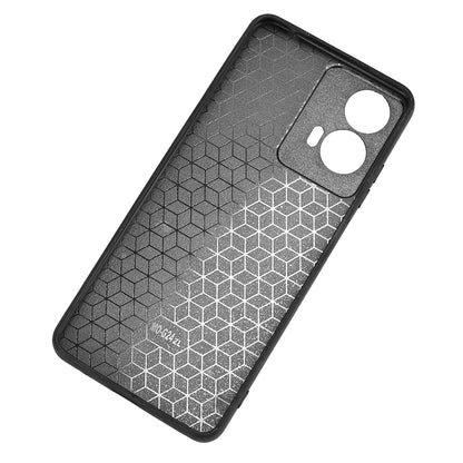 Motorola Moto E14 Cow Pattern Sewing Back Cover Phone Case - Premium PU Leather Texture PC + TPU Shockproof Protective Case, Scratch Resistant Slim Lightweight Anti-Fingerprint Full Coverage Mobile Cover