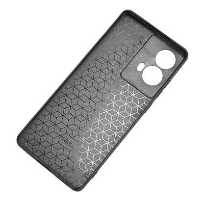 Motorola Edge 50 Fusion Cow Pattern Sewing Back Cover Phone Case - Premium PU Leather Texture PC + TPU Shockproof Protective Case, Scratch Resistant Slim Lightweight Anti-Fingerprint Full Coverage Mobile Cover